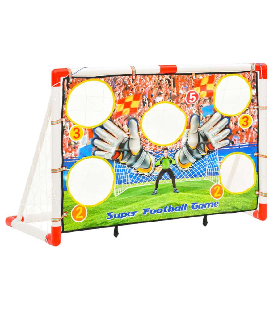 Set Porta da Calcio per Bambini con Pannello 120x51x77,5 cm