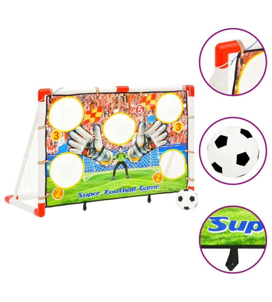 Set Porta da Calcio per Bambini con Pannello 120x51x77,5 cm