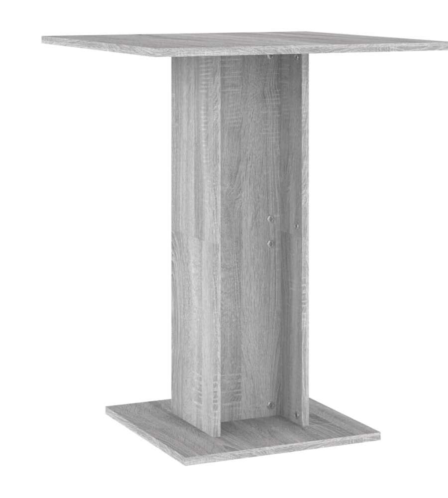 Tavolo da Bistrot Grigio Sonoma 60x60x75 cm Legno Multistrato