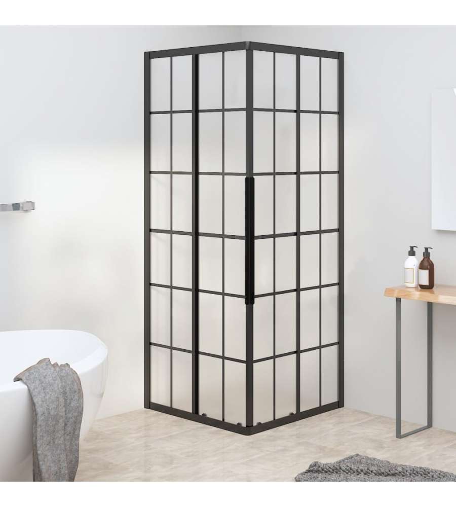 Cabina Doccia ESG Smerigliato 70x70x180 cm Nera