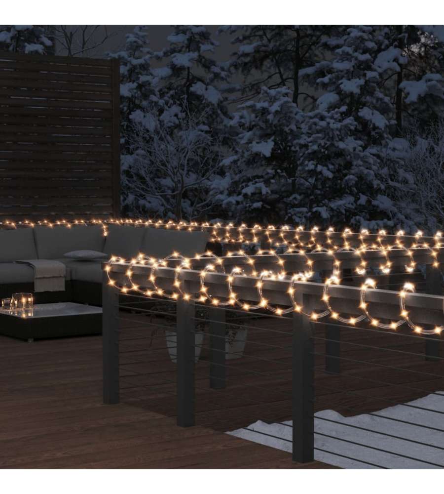 Stringa di Luci con 240 LED Bianco Caldo 10 m in PVC