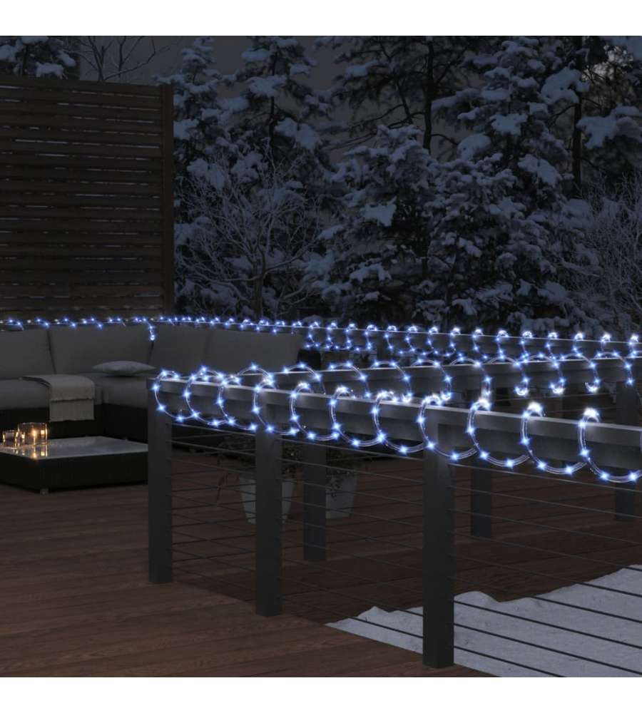 Stringa di Luci con 240 LED Bianco Freddo 10 m in PVC