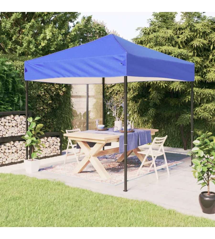 Tenda per Feste Pieghevole Blu 2x2 m