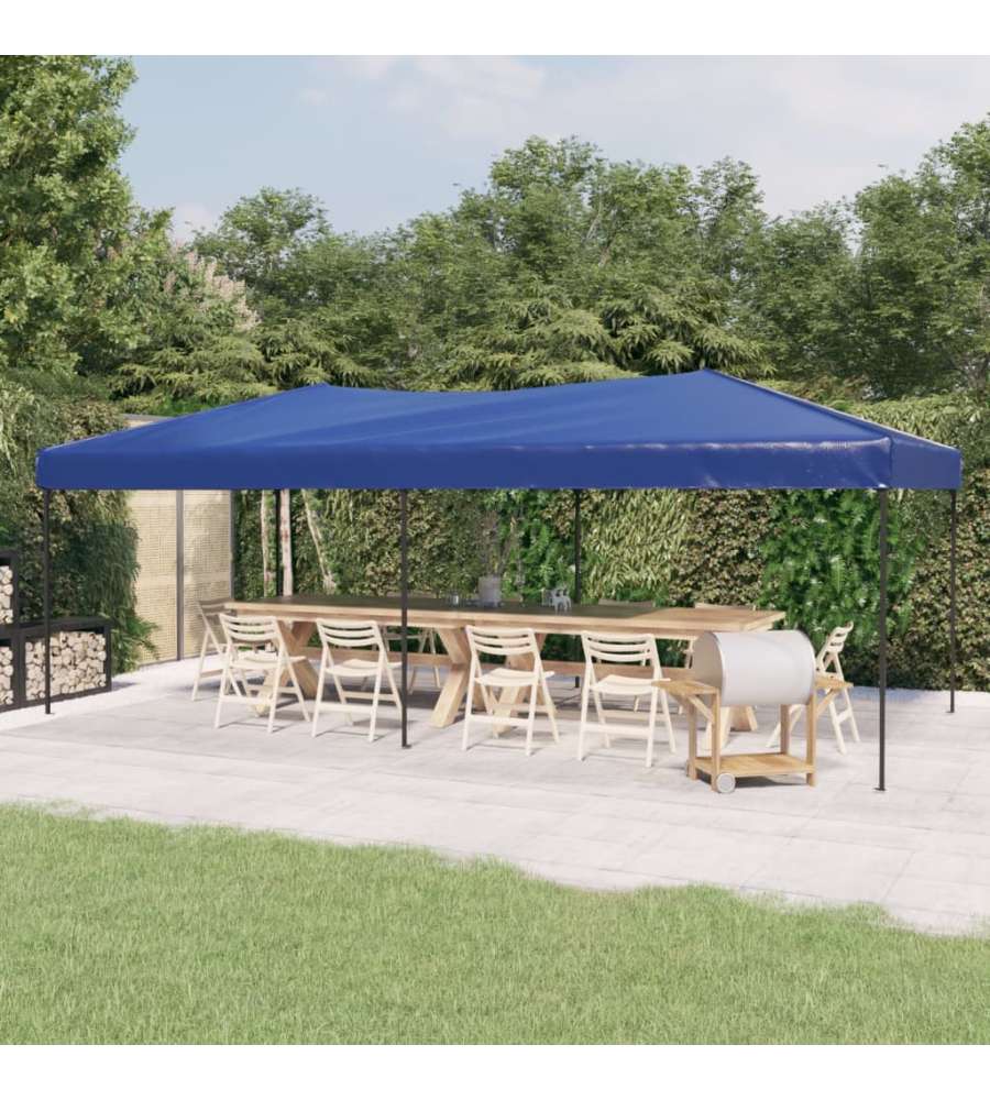 Tenda per Feste Pieghevole Blu 3x6 m