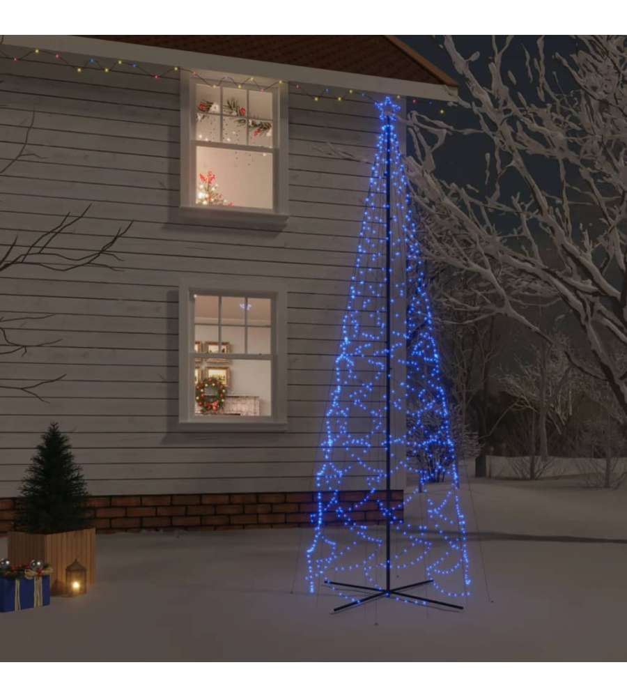 Albero di Natale a Cono Blu 1400 LED 160x500 cm