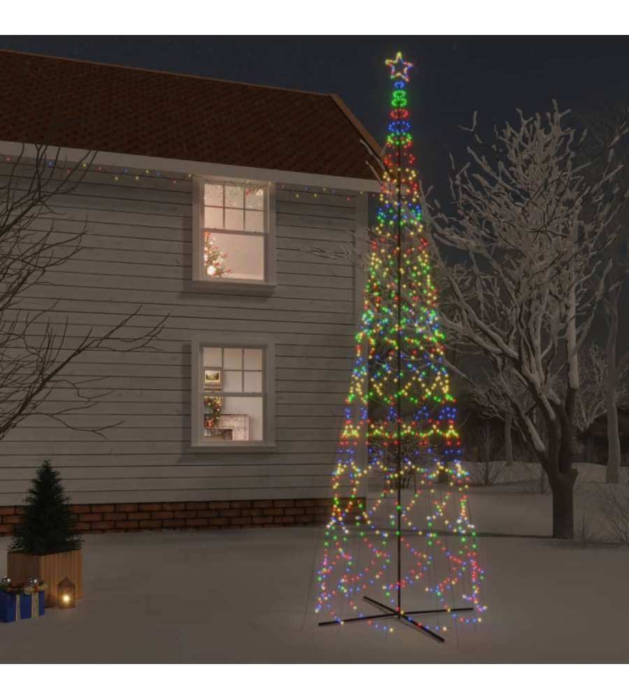 Albero di Natale a Cono Colorato 3000 LED 230x800 cm