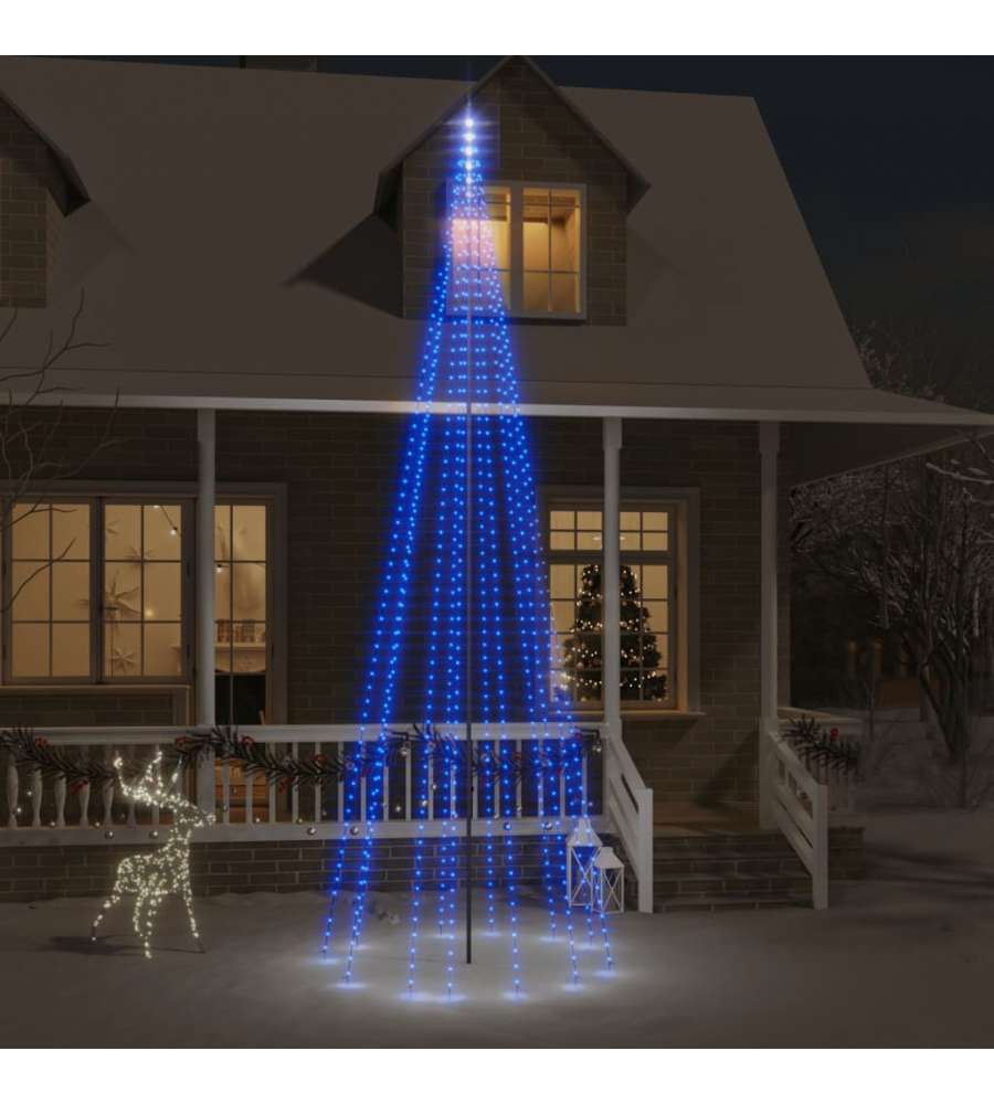 Albero di Natale Pennone Blu 732 LED 500 cm