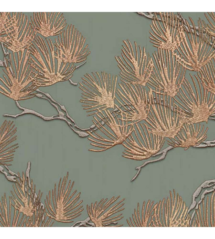 DUTCH WALLCOVERINGS Carta da Parati Motivo a Pino Verde