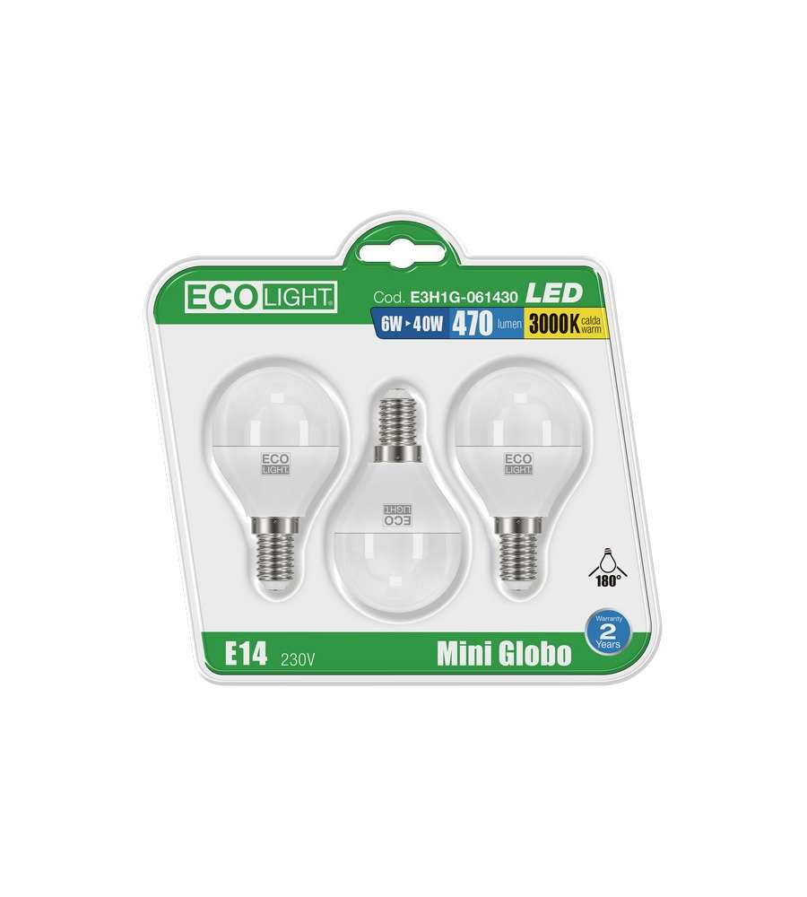 Lampada Classica Led Ecolight Sfera 6W