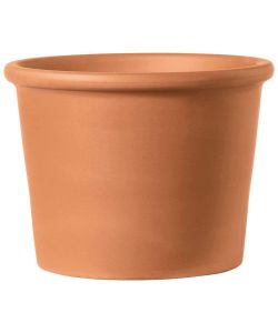 Deroma Vaso Terracotta Cilindro Bordato - Cotto - 23 cm