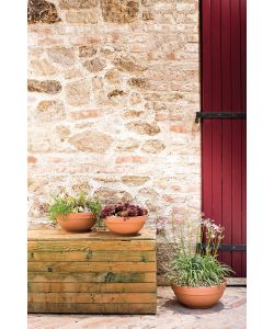 Deroma Vaso Terracotta Cotto - Rotondo 23 cm