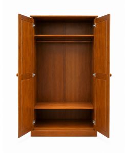 Armadio 2 Ante in Legno di Pino Finitura Ciliegio 102,5x56x181,7 cm - Anna Domo Mea