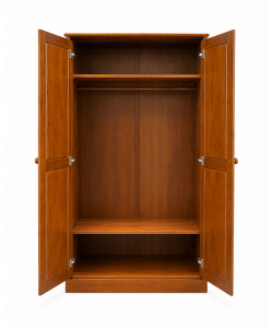 Armadio 2 Ante in Legno di Pino Finitura Ciliegio 102,5x56x181,7 cm - Anna Domo Mea
