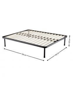 Rete Marte Letto Matrimoniale - 12 Doghe in Legno di Faggio 160x190 cm