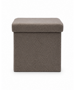 Domo Mea Pouf pieghevole Teddy Beige 38x38 cm con vano contenitore
