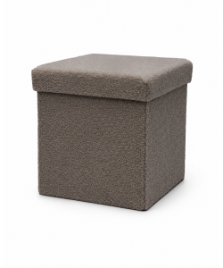 Domo Mea Pouf pieghevole Teddy Beige 38x38 cm con vano contenitore