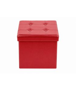 Domo Mea Pouf Pieghevole Contenitore Rosso - 38x38x38 cm