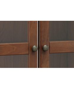 Credenza in Pino Massiccio 4 Ante e 2 Cassetti con Vetrine - Imbuya Domo Mea