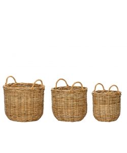 Cesta rattan con manici piccola