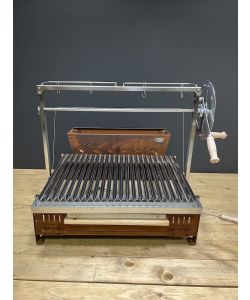 B&B Artigianato Italiano Design Gualdo Tadino - Parrilla argentina professionale in acciaio inox e Corten con griglia a saliscendi - Parrilla Big Corten