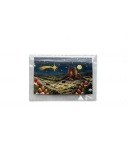 Biglietto Auguri di Natale Sardo 6x9 cm - Bonas Festas