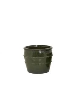 Vaso Lucia Terracotta Verde Cilindrico 37 cm per Piante Indoor/Outdoor