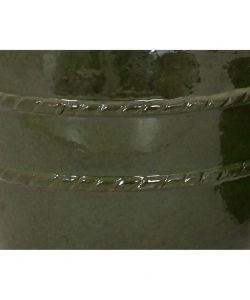 Vaso Lucia Terracotta Verde Cilindrico 37 cm per Piante Indoor/Outdoor