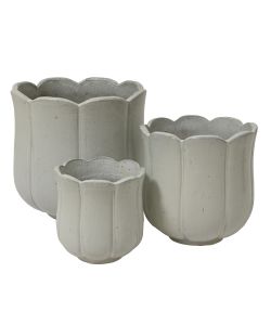 Vaso Blossom per Piante Cilindrico Bianco Terracotta �32,5 cm