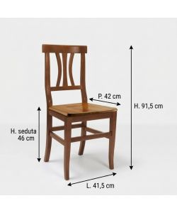 Landia Sedia in Legno Noce - Design Elegante e Robusto - Comfort Ideale