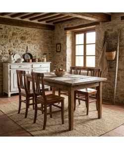 Landia Sedia in Legno Noce - Design Elegante e Robusto - Comfort Ideale