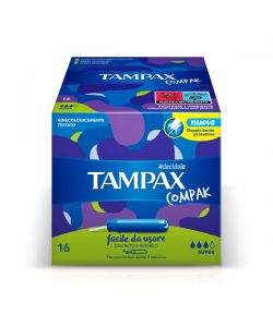 Tampax Compak Super Assorbenti Interni Tascabili 16 Pezzi