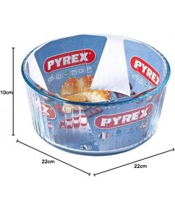 Pyrex Stampo Tondo Vetro Borosilicato Ø21 cm Antigraffio per Dolci