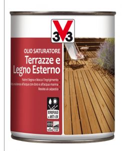 V33 - Saturatore per legno esterno 0,75 L - Alta protezione opaca