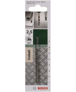 Bosch Punta per Metallo HSS-CO 2,5mm 135� Gambo Cilindrico Bronzo
