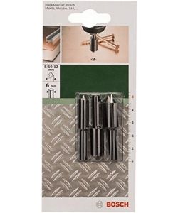 Bosch Set 3 Svasatori Cilindrici 8/10/12mm HSS Finitura Black Oxide