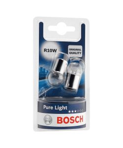 Bosch Lampadine Alogene R10W Pure Light 12V 10W - Confezione 2 Pezzi