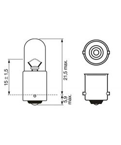 Bosch Coppia di Lampadine Pure Light T4W per Auto - 12V 4W BA9s