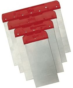 Nespoli Kit Spatole Giapponesi 4 Pezzi Acciaio Inossidabile Plastica Rossa