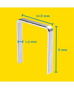 Rapid Graffe a Filo Largo 6 mm Acciaio Zincato - 970 pezzi