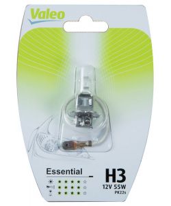 H3 lampada singola auto 12V 55W Essential attacco PK22s
