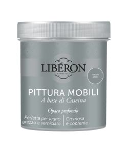 Lib�ron Pittura Mobili Grigio Sasso 0,5 L a Base di Caseina Opaca