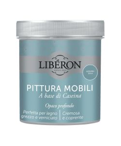 Lib�ron Pittura Mobili Azzurro Isola 500 ml a Base di Caseina Cremosa