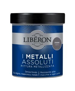 Lib�ron Pittura Metallizzata Stagno Opaco 0,5 L per Legno e Mobili