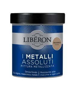 Lib�ron Pittura Metallizzata Oro Bianco Brillante 0.5 L per Legno