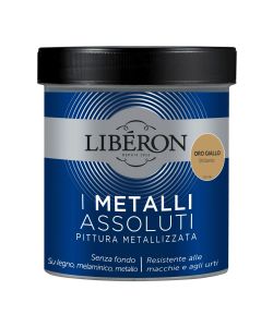 Lib�ron Pittura Metallizzata Oro Giallo Brillante 0,5 L - Decorazione Legno