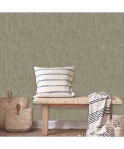 DUTCH WALLCOVERINGS Carta da Parati Semplice Grigio-Marrone