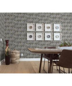 DUTCH WALLCOVERINGS Carta da Parati Galactic Argento e Marrone