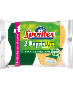 Spontex Spugne Doppio Uso - Gialla/Verde - Pz 2