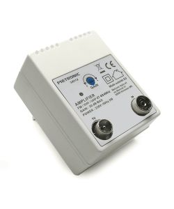 Metronic Amplificatore TV Bianco 20 dB 1 Ingresso 1 Uscita FM/VHF/UHF