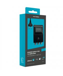 Metronic Alimentatore 12V per Amplificatori TV 2 Uscite Nero 150mAh